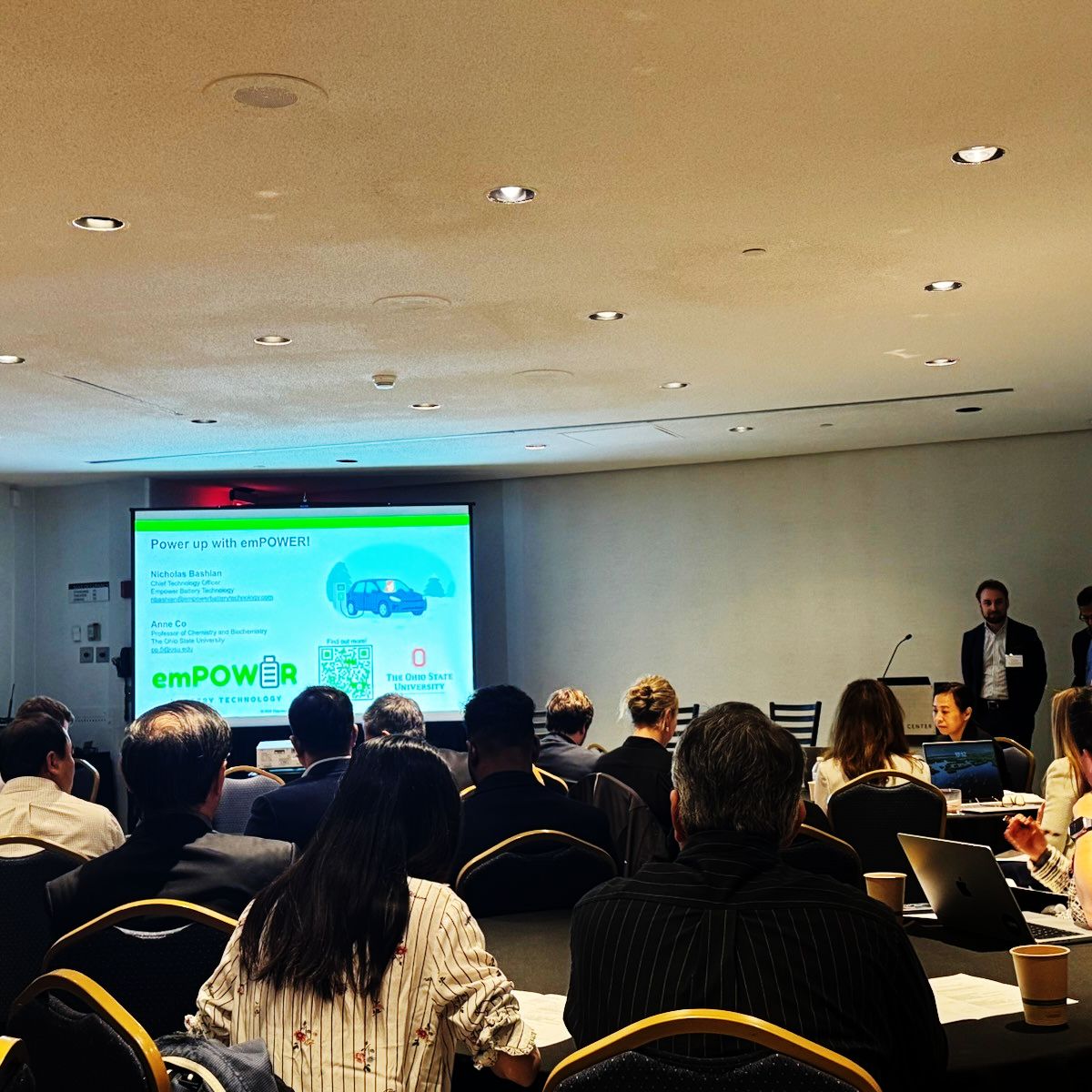 Nicholas Bashian presenting at DOE EVs4ALL event